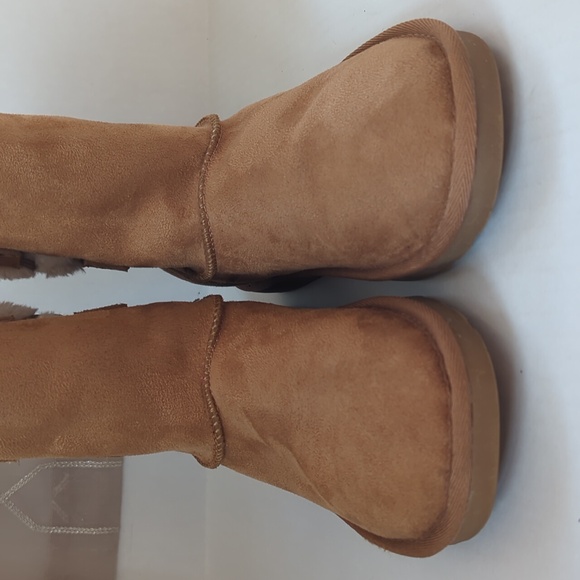 Arizona Jean Co. Stellar Faux Fur Lined Faux Suede Boots 9M Tan Cognac - Picture 14 of 16